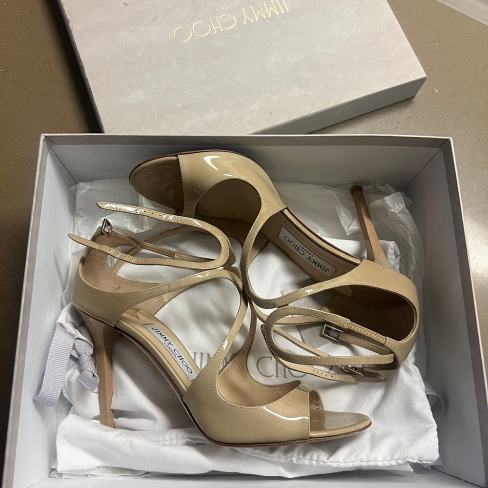 Jimmy Choo Nude Azia 95 Heels